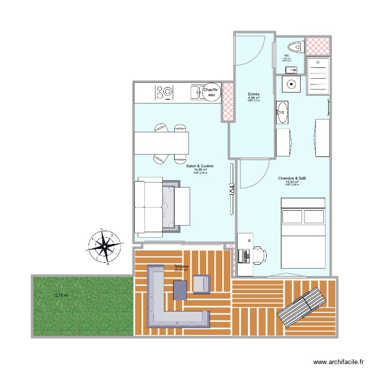 Appt ANTIBEA_V2. Plan de 0 pièce et 0 m2