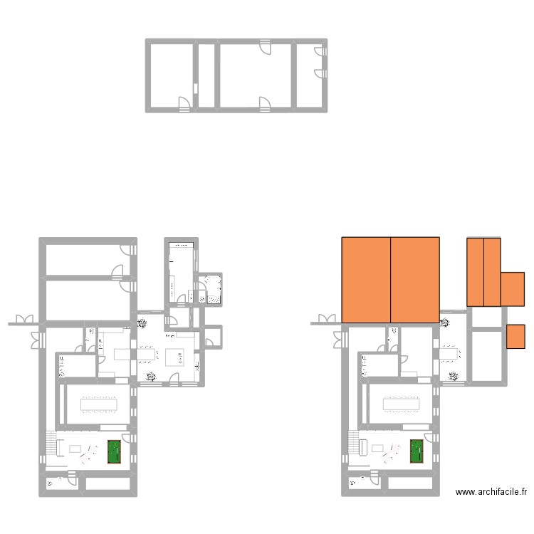 Pacé  Projet. Plan de 36 pièces et 728 m2