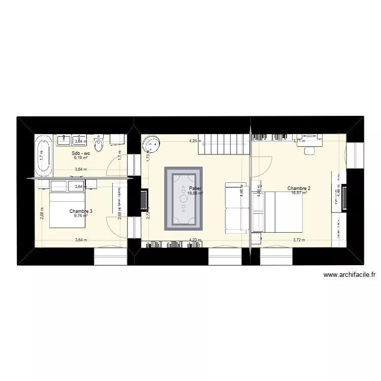 Plan Etage Thoraval - Projet v2. Plan de 