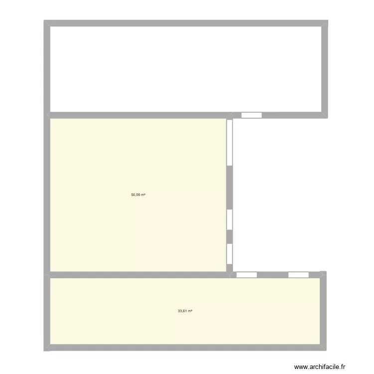climatisation. Plan de 2  et 84 m²