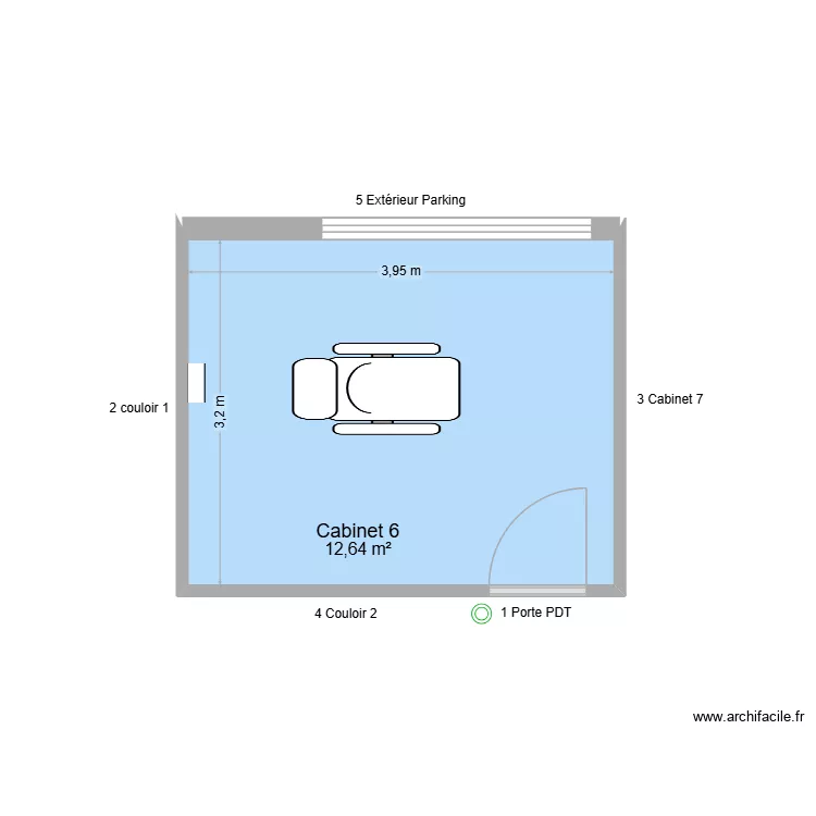 50683 Cabinet 6. Plan de 1 et 13 m² 50683 Cabinet 6. Plan de 1 et 13 m²
