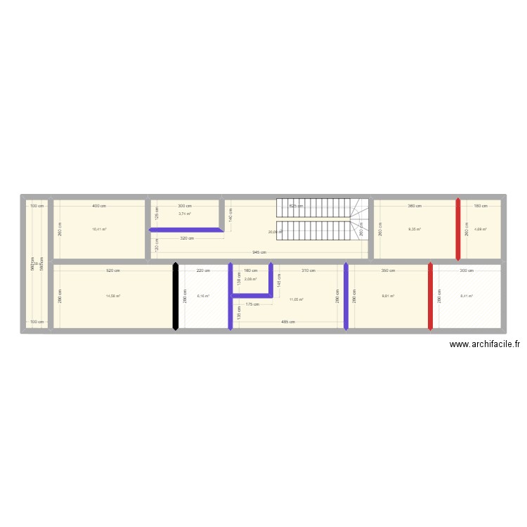 arthur. Plan de 12 pièces et 106 m2