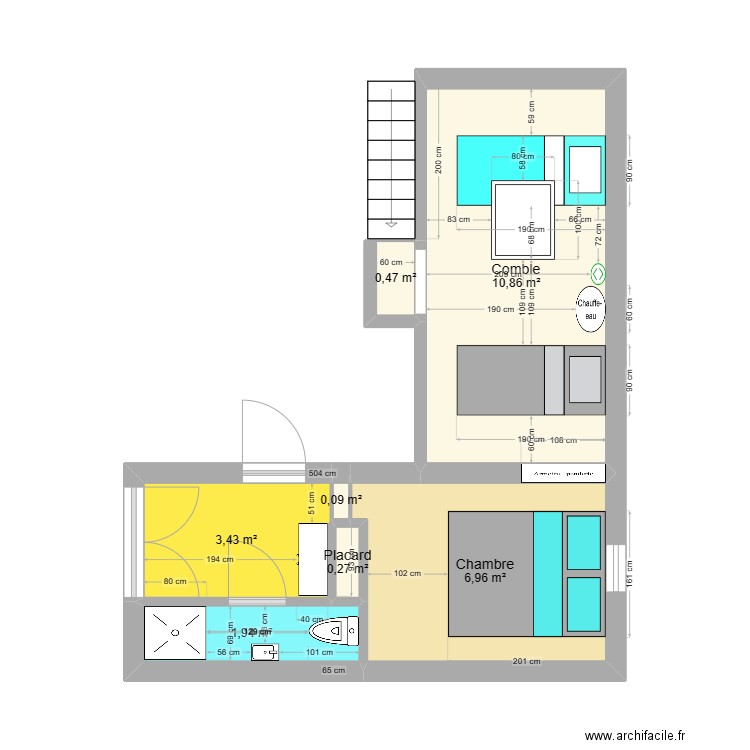 TED 2. Plan de 7 pièces et 24 m2