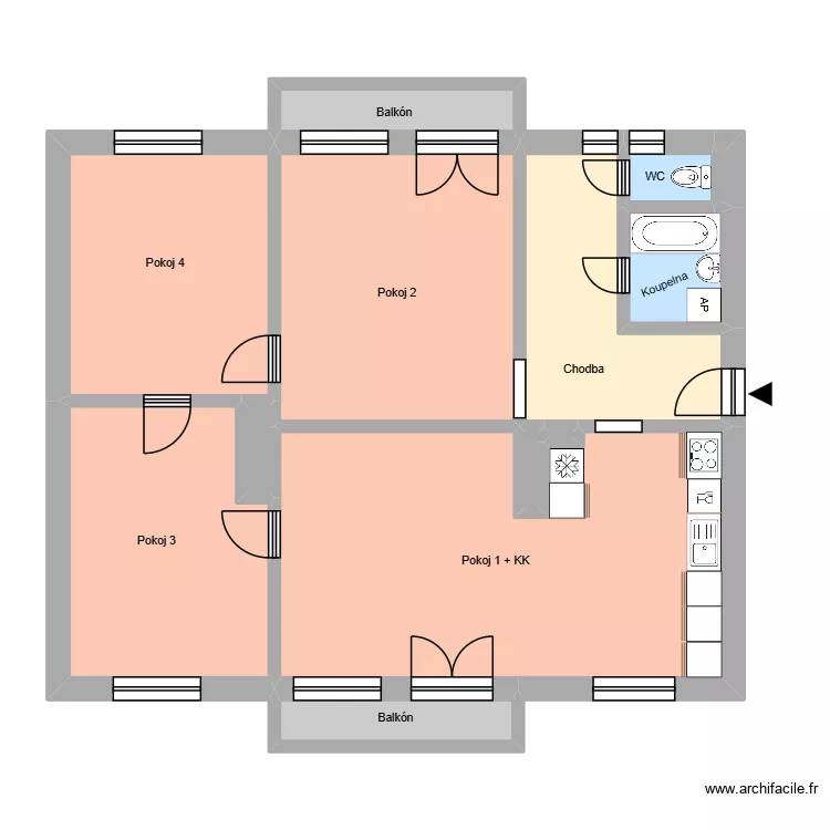 U stromovky 265, byt 2. Plan de 17  et 220 m²