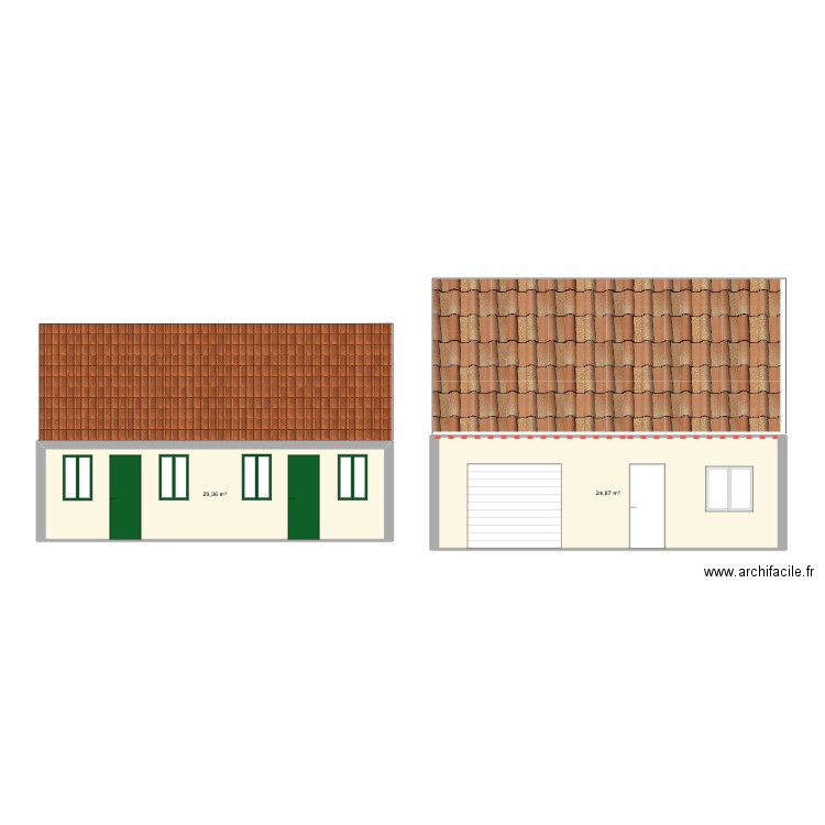 maclou. Plan de 2 pièces et 45 m2