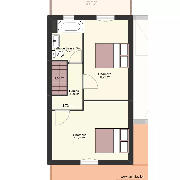 DELUIS. Plan de 13  et 165 m²
