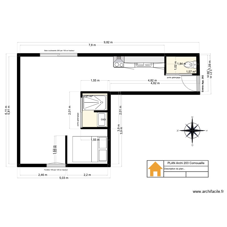 PLAN Archi 203 Cornouaille. Plan de 0 pièce et 0 m2