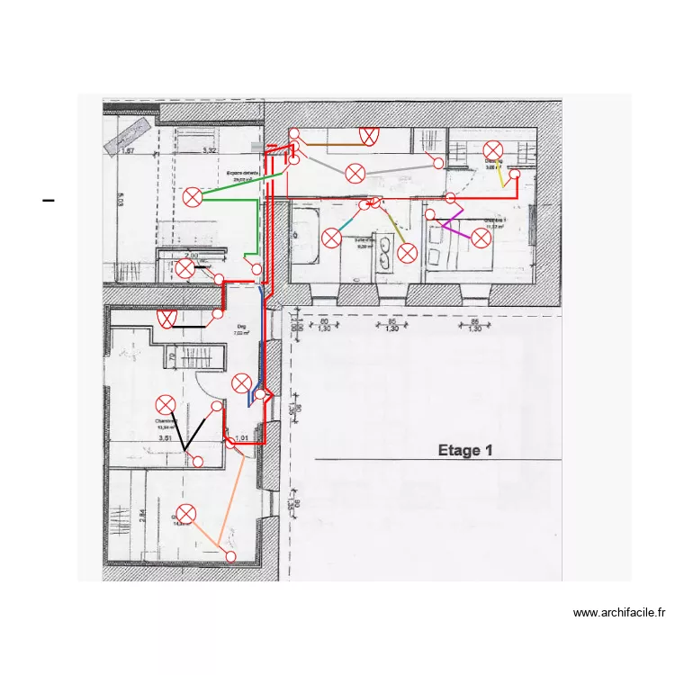 Etage Lumi&egrave;re. Plan de 