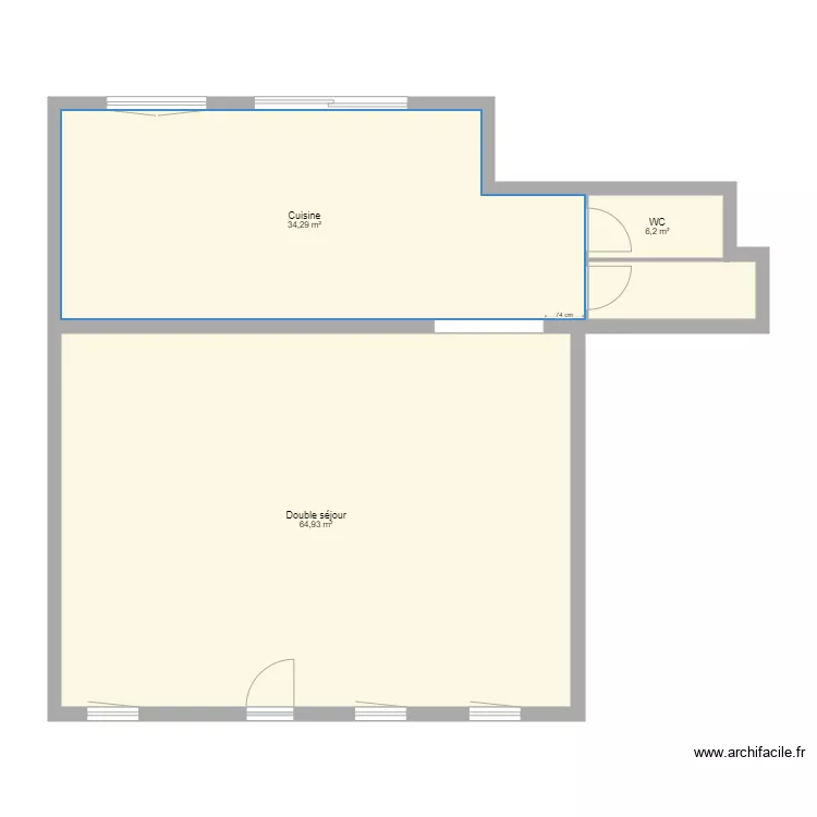 desse. Plan de 3  et 105 m²