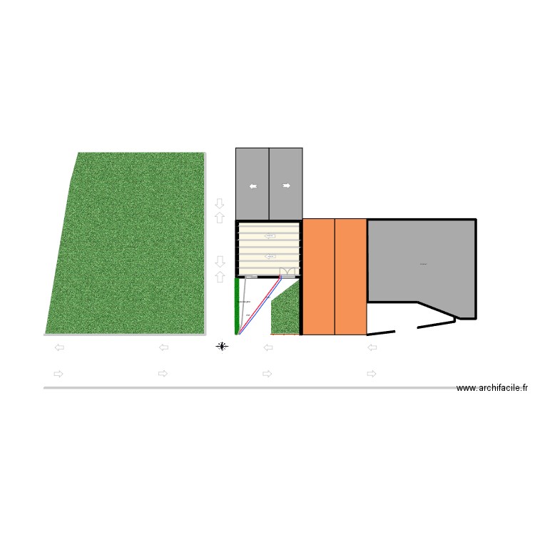 Plan Rampono. Plan de 7 pièces et 110 m2