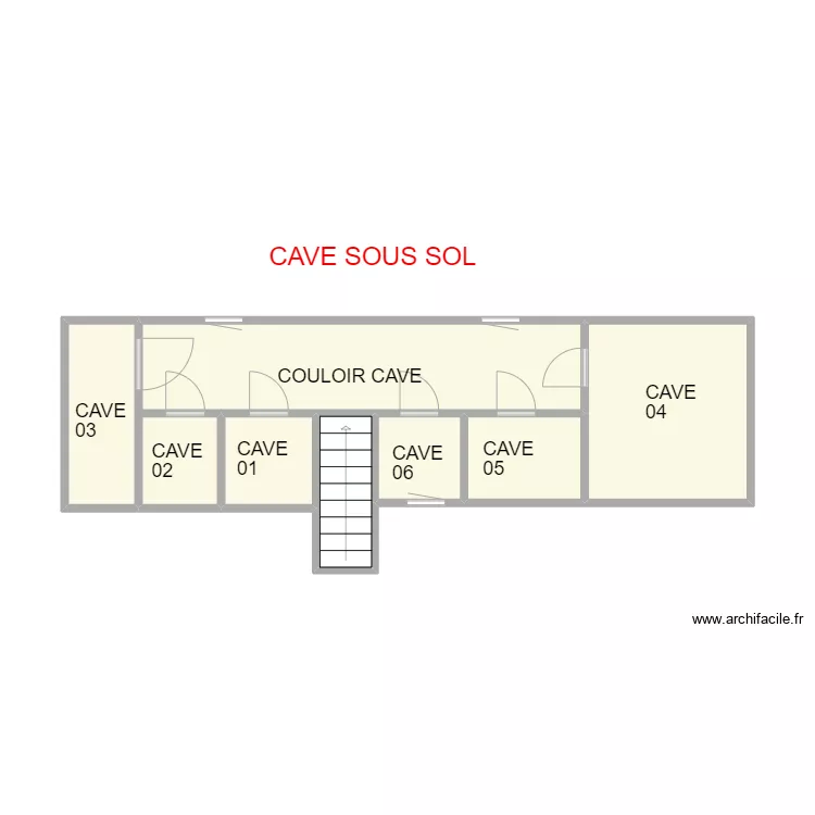 JAURES CAVE 1. Plan de 7  et 28 m²