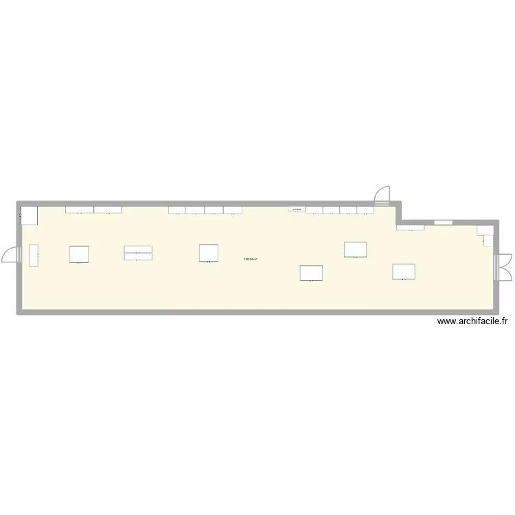 showroom. Plan de 1 Pièce et 132 m² showroom. Plan de 1 Pièce et 132 m²