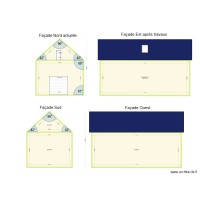 Plan de facade et toiture garage