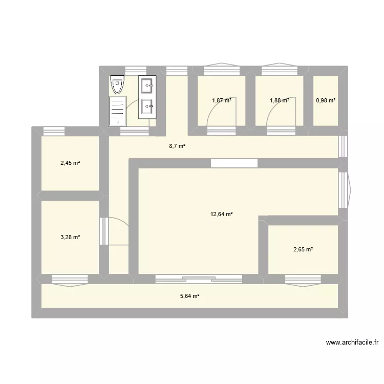 brouillon 2. Plan de 9  et 40 m²