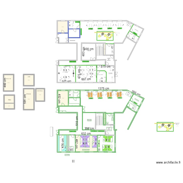 PROD EMBOUT VILLENEUVE LE ROI II. Plan de 12 pièces et 113 m2