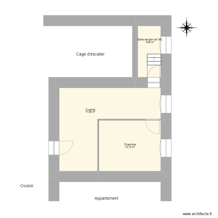 MATTEI - 7 av Xavier Luciani. Plan de 3 pièces et 32 m2