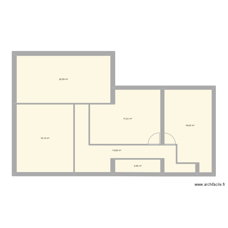 Agrandissement Ally. Plan de 6 pièces et 92 m2