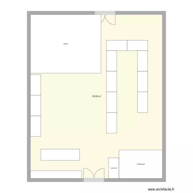 ex2. Plan de 1  et 130 m²