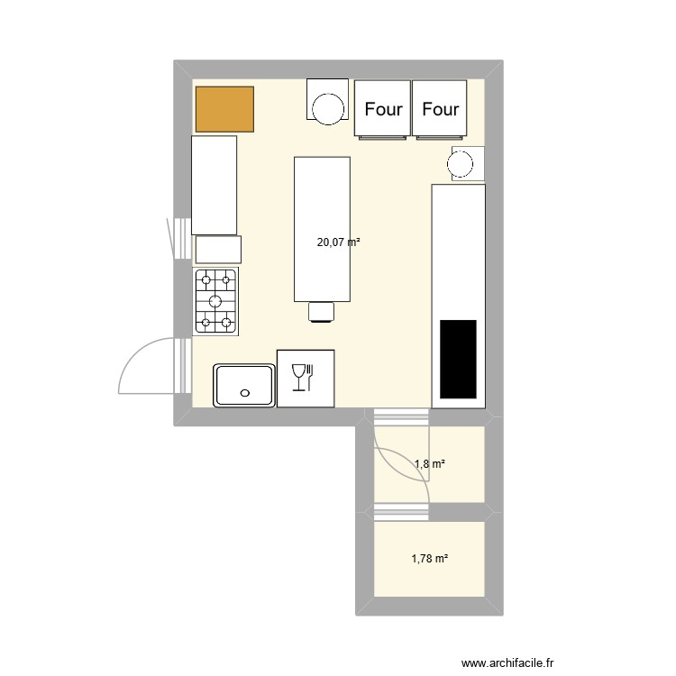 labo fourn\'ile. Plan de 0 pièce et 0 m2