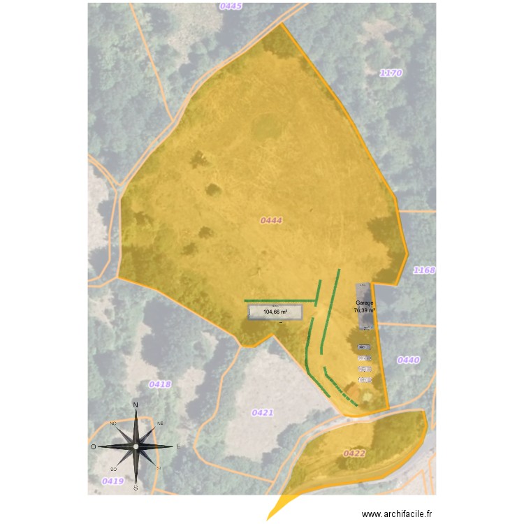 agencement prés. Plan de 2 pièces et 181 m2