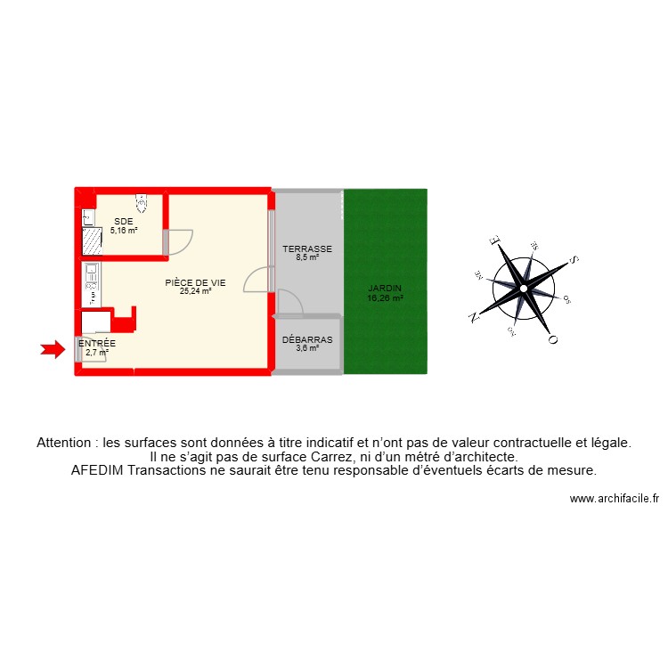 BI 30061. Plan de 8 pièces et 60 m2