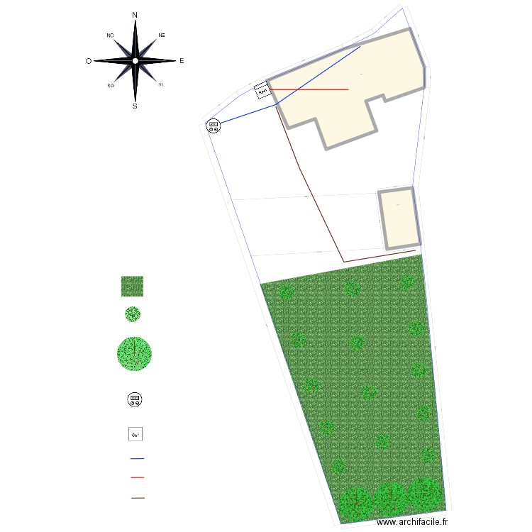 Mechinière1. Plan de 2 pièces et 182 m2