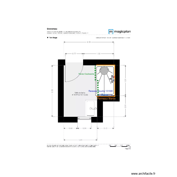 Plan Projet  Granereau. Plan de 