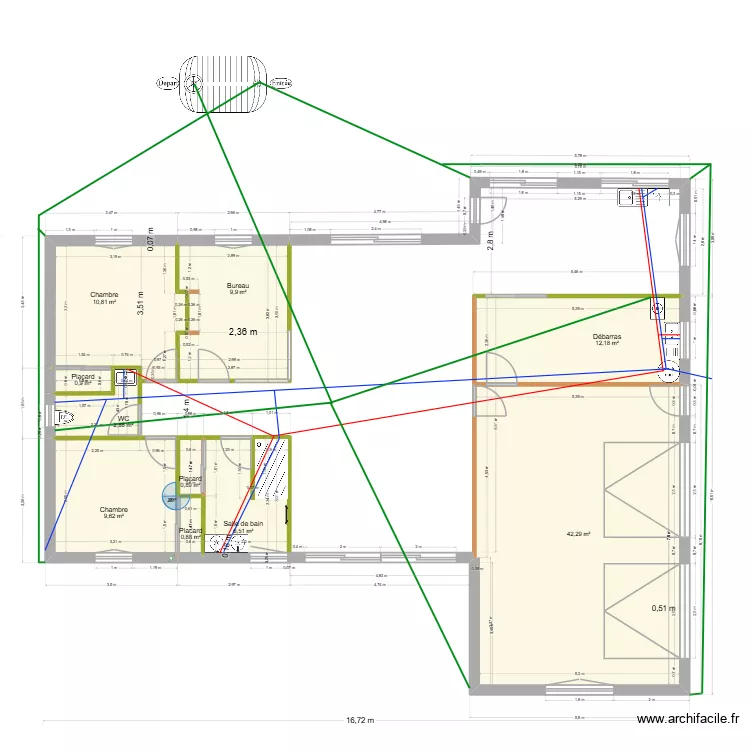 Muzillac Plomberie. Plan de 10  et 97 m²