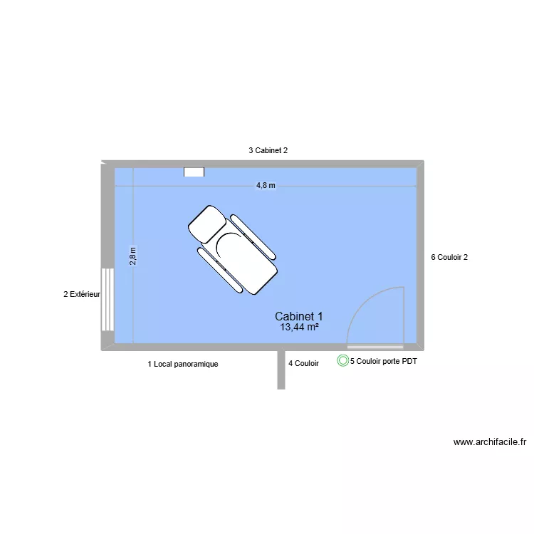 31067 Cabinet 1. Plan de 1 et 13 m² 31067 Cabinet 1. Plan de 1 et 13 m²