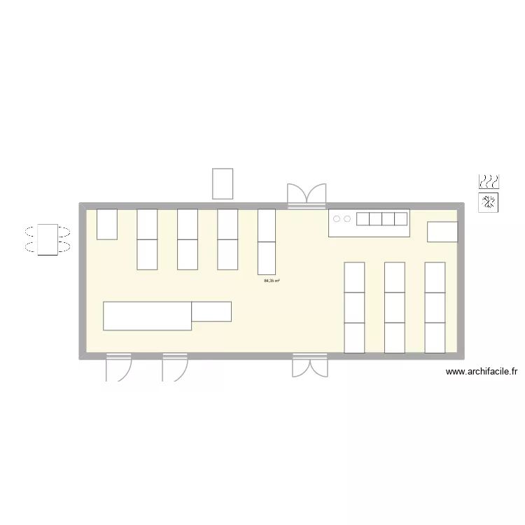 OGEC ST AUGUSTIN A CREMIEU. Plan de 1 pièce et 84 m²