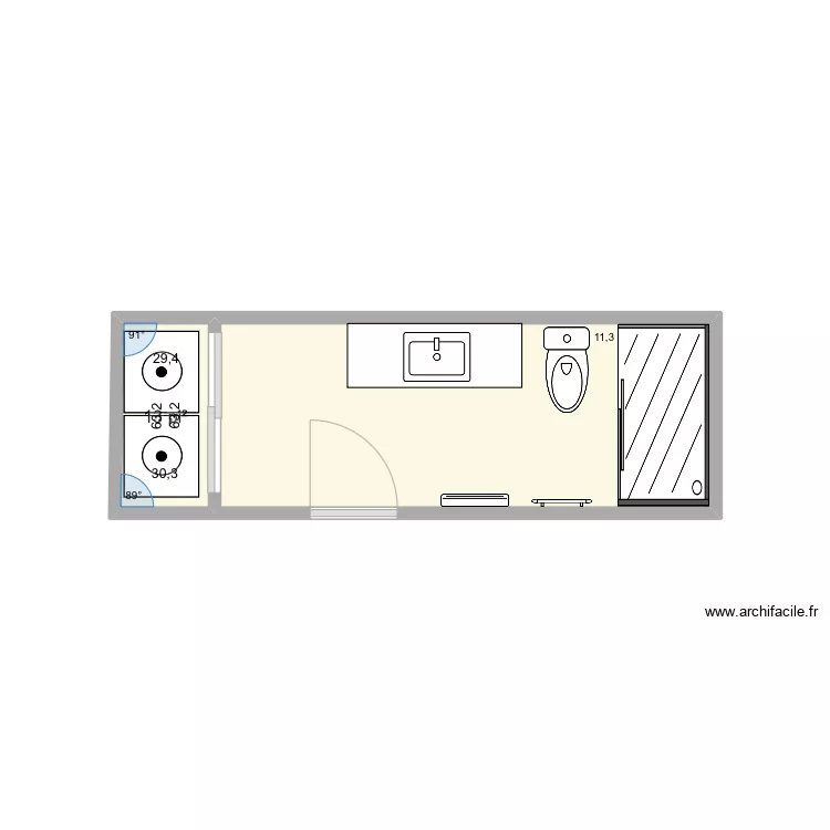 Salle de bain Louise. Plan de Salle de bain Louise. Plan de