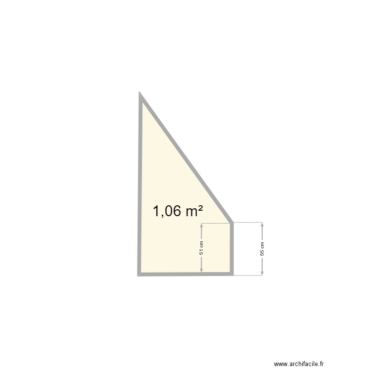 le rhoudier. Plan de 1 pièce et 1 m2