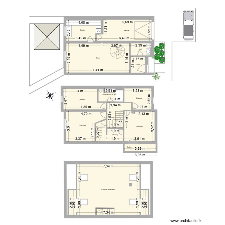 RDC. Plan de 0 pièce et 0 m2