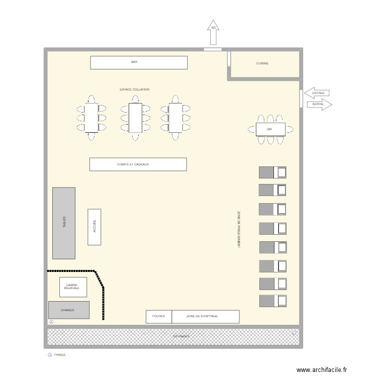 SAINT AMAND / CLS. Plan de 3 pièces et 184 m2