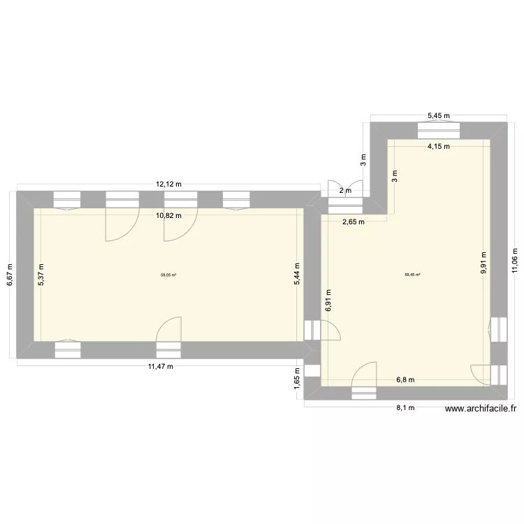 RDC - La Soubardais. Plan de 
