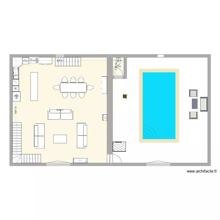 Gite HP RDC. Plan de 