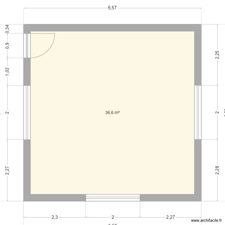 Activit&eacute; 20260917. Plan de 1 Pièce et 37 m²