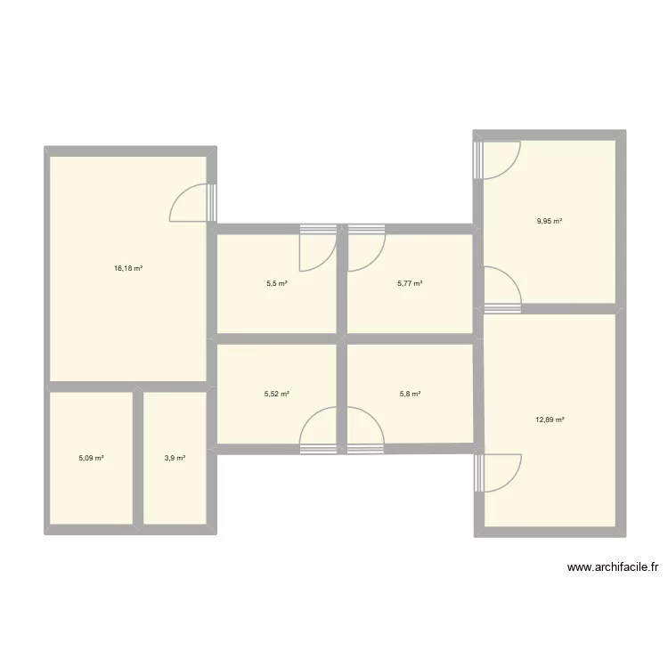 A  FINIR. Plan de 9  et 71 m²