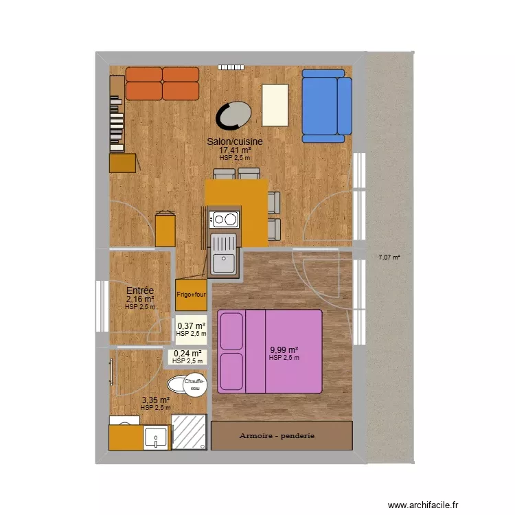 Plan 2. Plan de 6 Pièces et 34 m² Plan 2. Plan de 6 Pièces et 34 m²