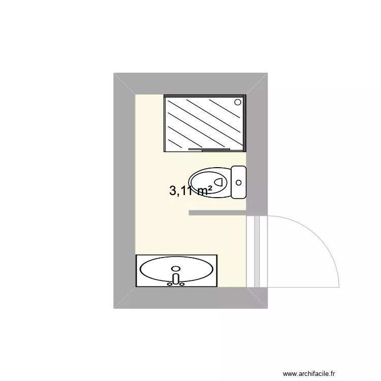 SALLE EAU LOCAL3. Plan de 