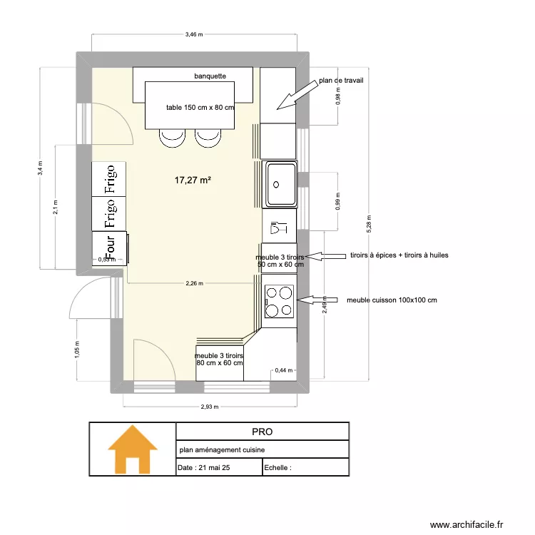 maison Maroc. Plan de 