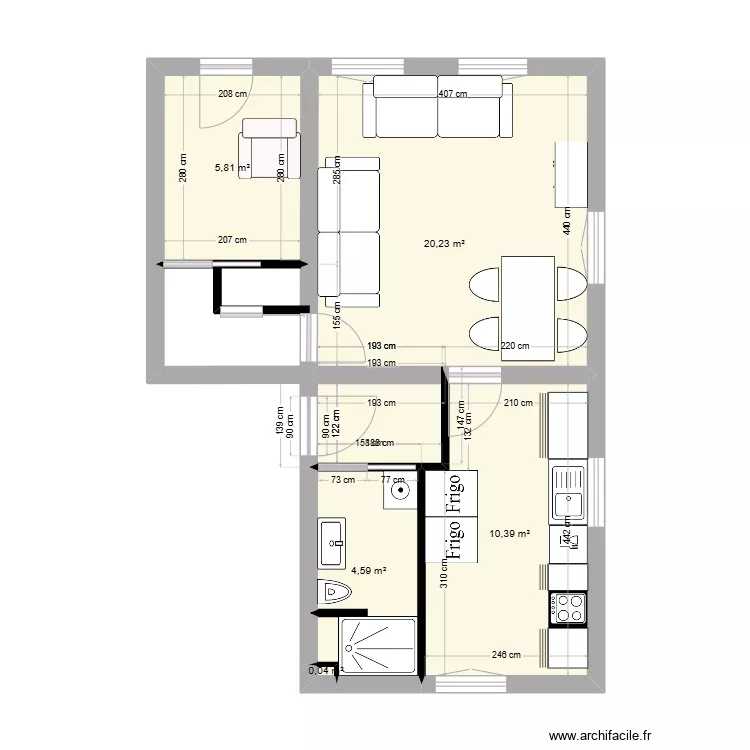 appartement 1. Plan de 