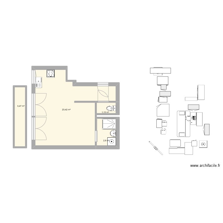Saint-Gratien. Plan de 0 pièce et 0 m2