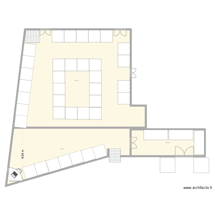 Marché NOEL. Plan de 3 pièces et 476 m2