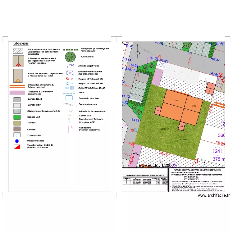 Les Brouzils - La Croix Carron V2. Plan de 