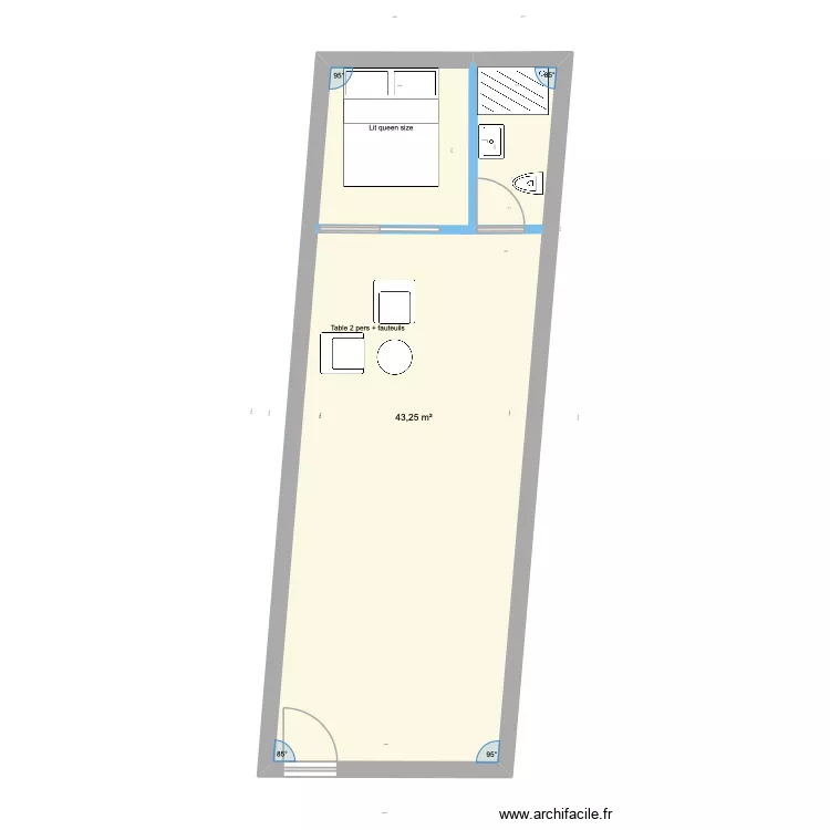 V14-v1. Plan de 1 et 43 m² V14-v1. Plan de 1 et 43 m²