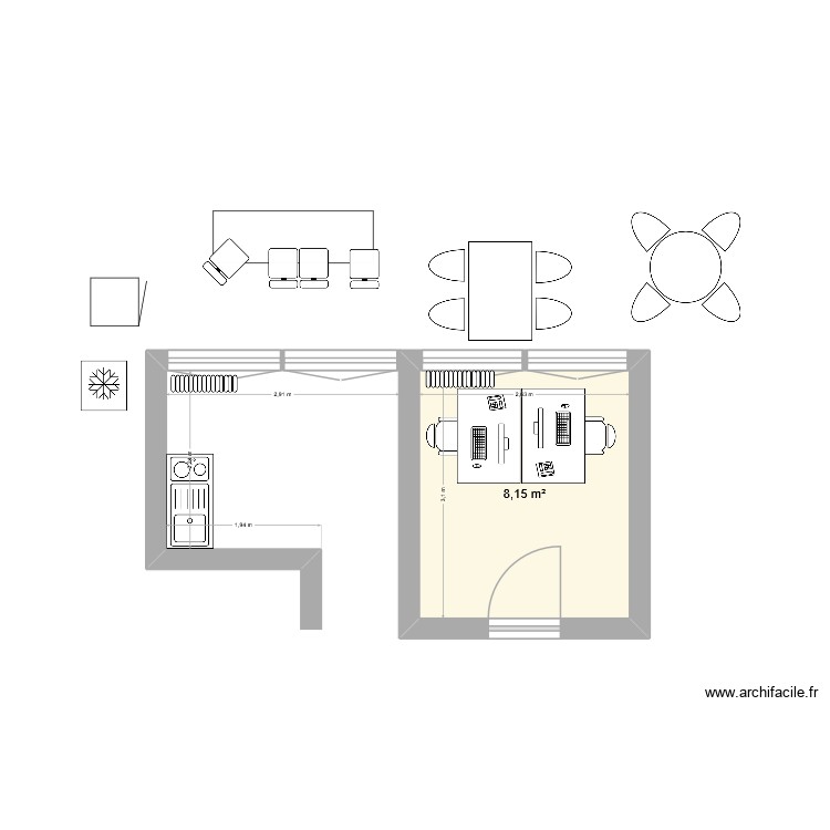 id loge bureau. Plan de 0 pièce et 0 m2
