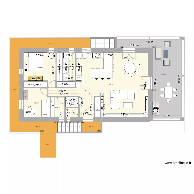 lot18janv26 92m2. Plan de 12  et 124 m²
