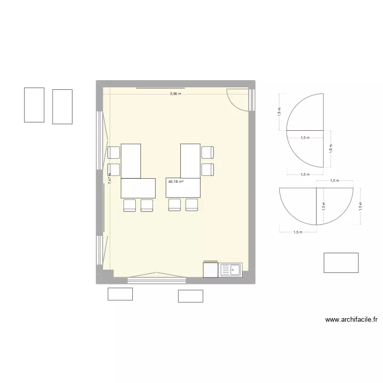 Site de formation Lens v2. Plan de 1 Pièce et 46 m² Site de formation Lens v2. Plan de 1 Pièce et 46 m²