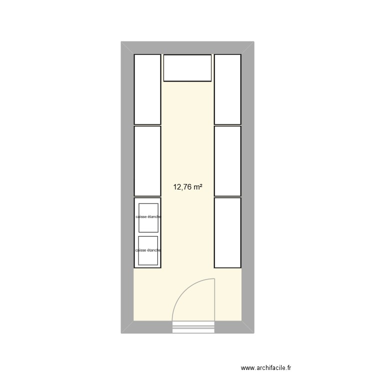 Cave Teddy, exemple d'aménagement. Plan de 1 pièce et 13 m2